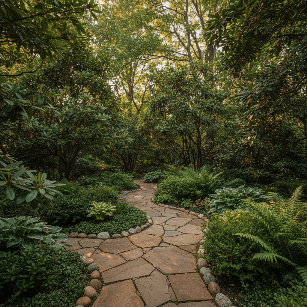 Mature healthy landscape maintained long-term