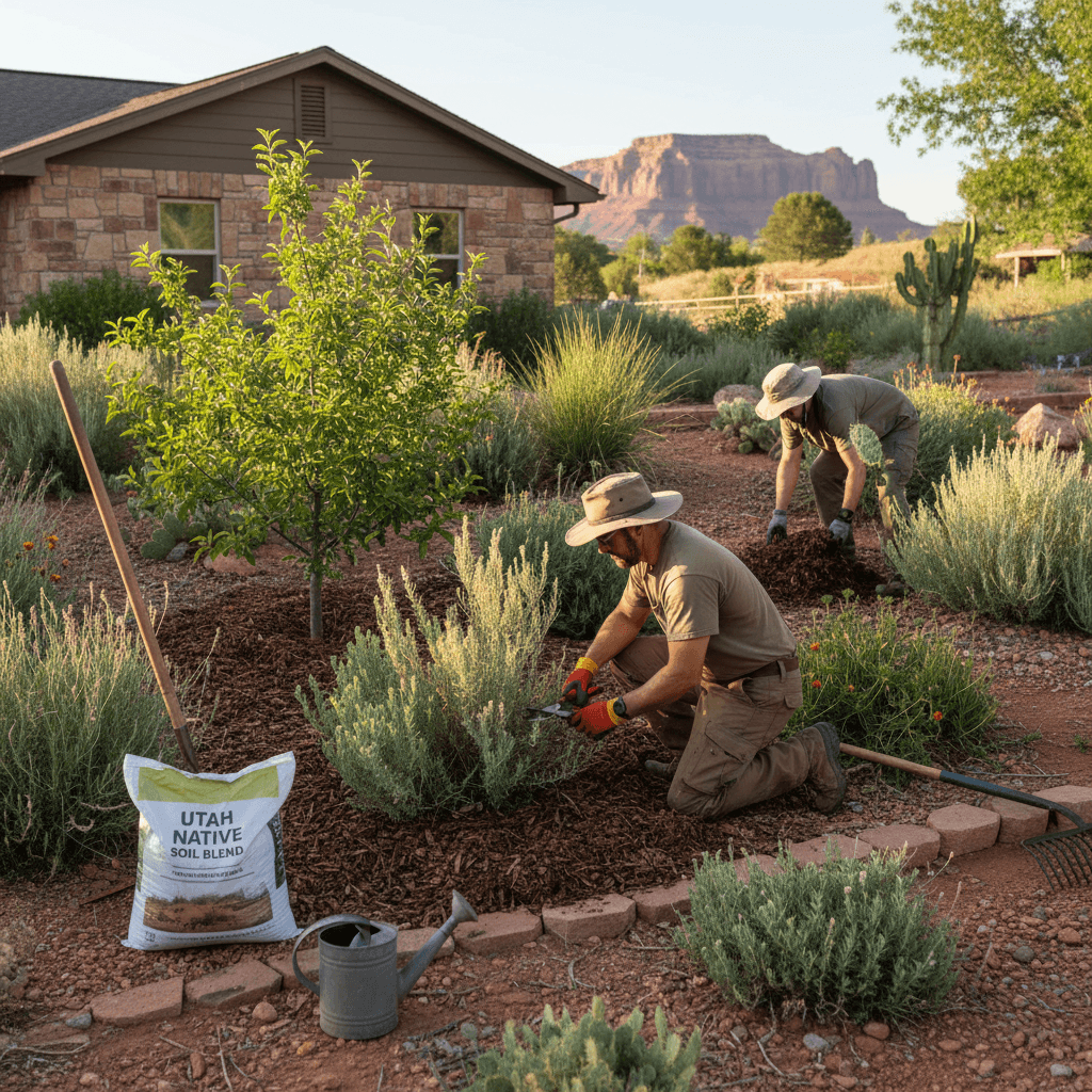 Plant growth support and maintenance work