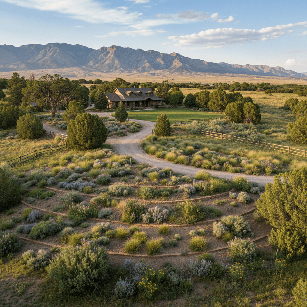 Mature plant installations thriving in Scipio property setting