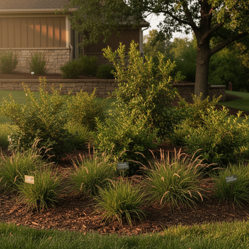 New landscape planting installation